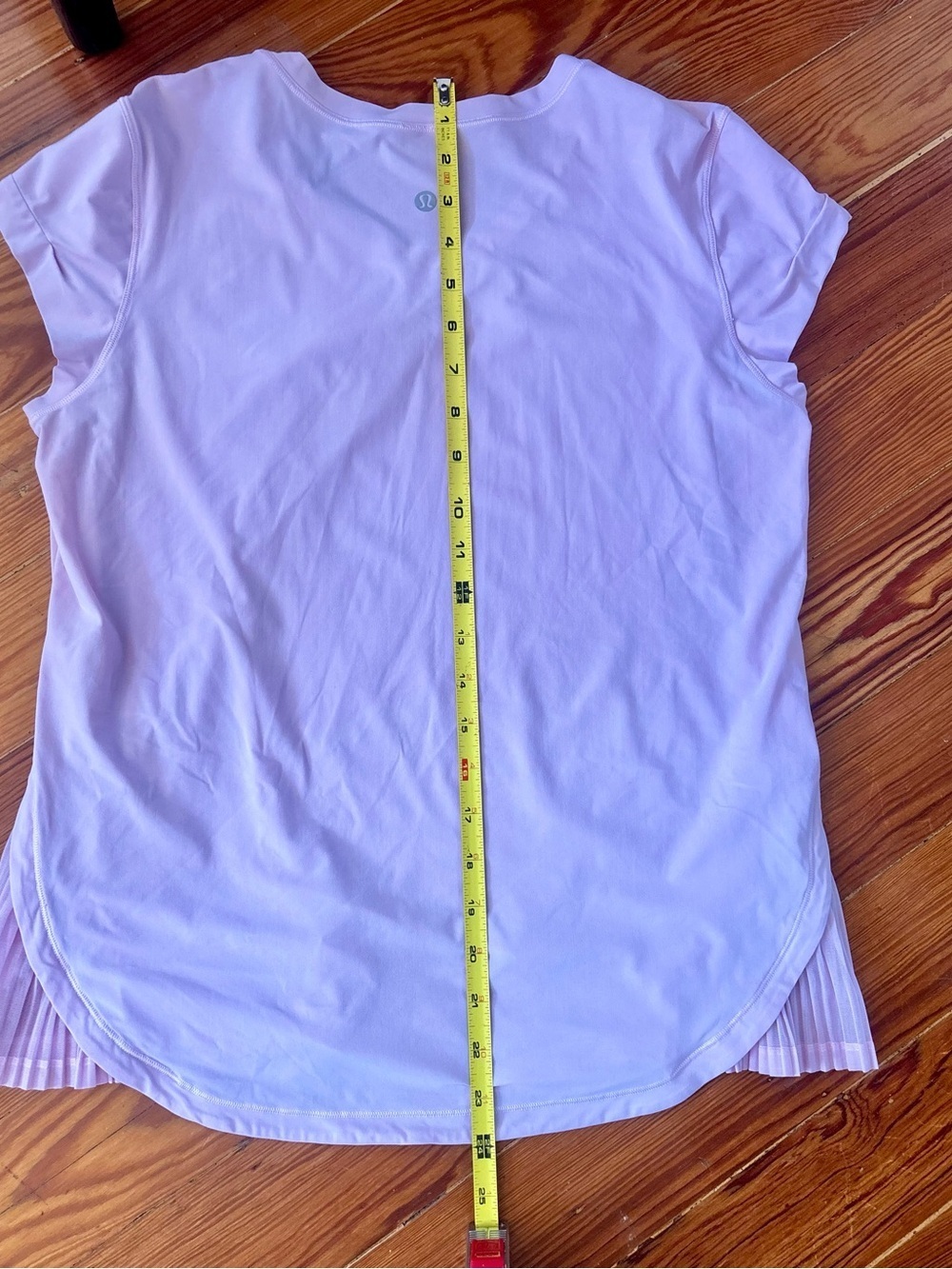Lululemon Just Pleat It Short Sleeve Top in Pearl Pink *Size Medium - Picture 9 of 10
